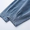 Women Summer Large Size High Waist Casual Trousers Loose Thin Jeans Denim Cropped Pants