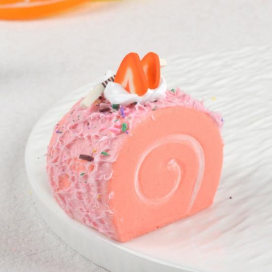 Squeeze Toy Slow Rebound PU Fidget Soft Elastic Decompression Toy Realistic Cake Roll Shape Stress Relief Photography Prop