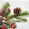 Christmas Wreath Teardrop Wreath Berry Pine Cones Decor Artificial Holiday Garland For Holiday Indoor Fireplace Mantle Porch