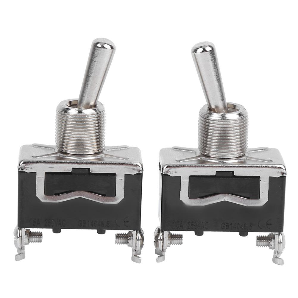 20pcs BERM LED Light Rocker Toggle Switch On‑Off 2 Gears 2Pin 15A 250VAC BEM1021