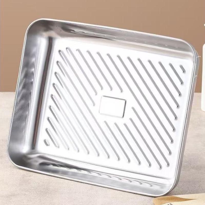 Kuchyňský úložný box Organizér do lednice Nerezové nádoby na potraviny Podnos na knedlíky Ovoce Zeleninu Maso Dort