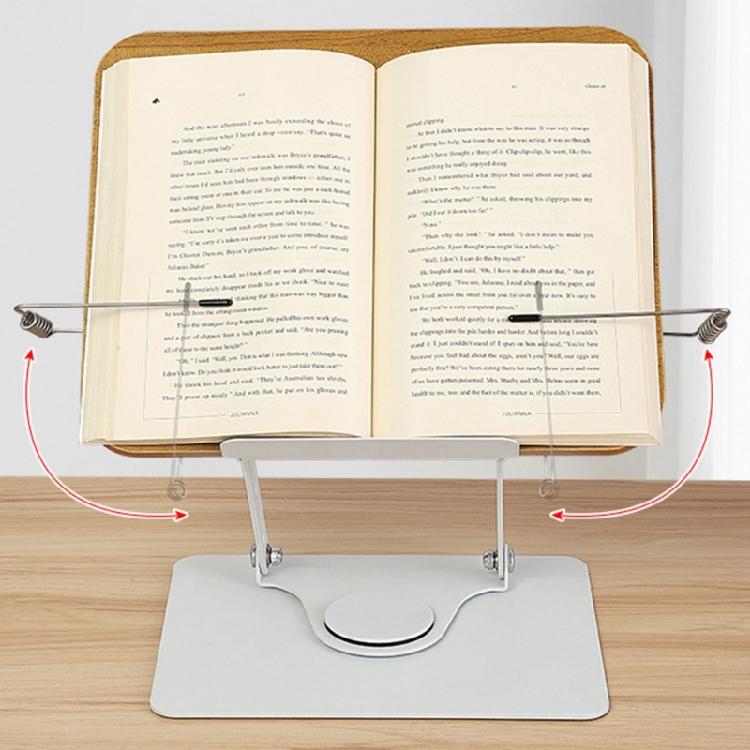Wood Book Holder Bookstand with Page Paper Clip for Student Kid Textbook