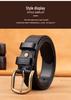 Men's Genuine Leather Retro Belt - Top Layer Cowhide, Vegetable-Tanned, Pin Buckle, Versatile for Middle-aged and Young.