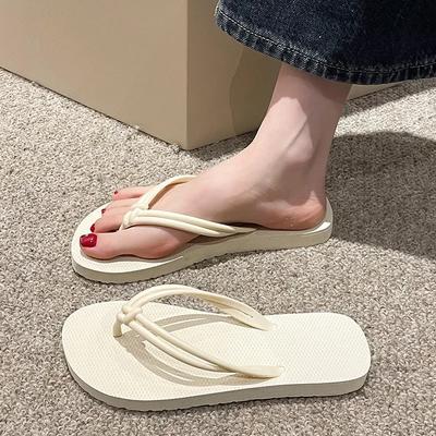 Chanclas de Mujer, Pantuflas de Verano, Colores Caramelo, Sandalias Planas para Damas, Slip-On, Suela Suave Antideslizante, Zapatos de Playa Cómodos