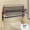 40/50/60CM No Drilling Towel Rack Movable Holder With Hook Wall Mount Shelf Towel Holder Shower Rack Bathroom Accessories