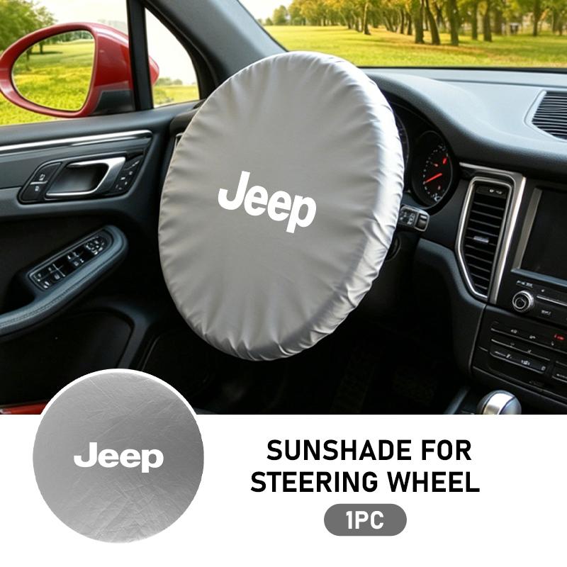 Car Sun Shade Cover Steering Wheel Sun Block Sunshade Heat Insulation For Jeep Compass Renegade Cherokee Wrangler JK Patriot AJW1