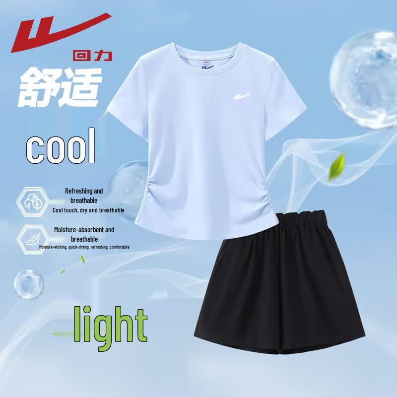 

Warrior Women s Shirred T-Shirt & Twill Shorts Set M