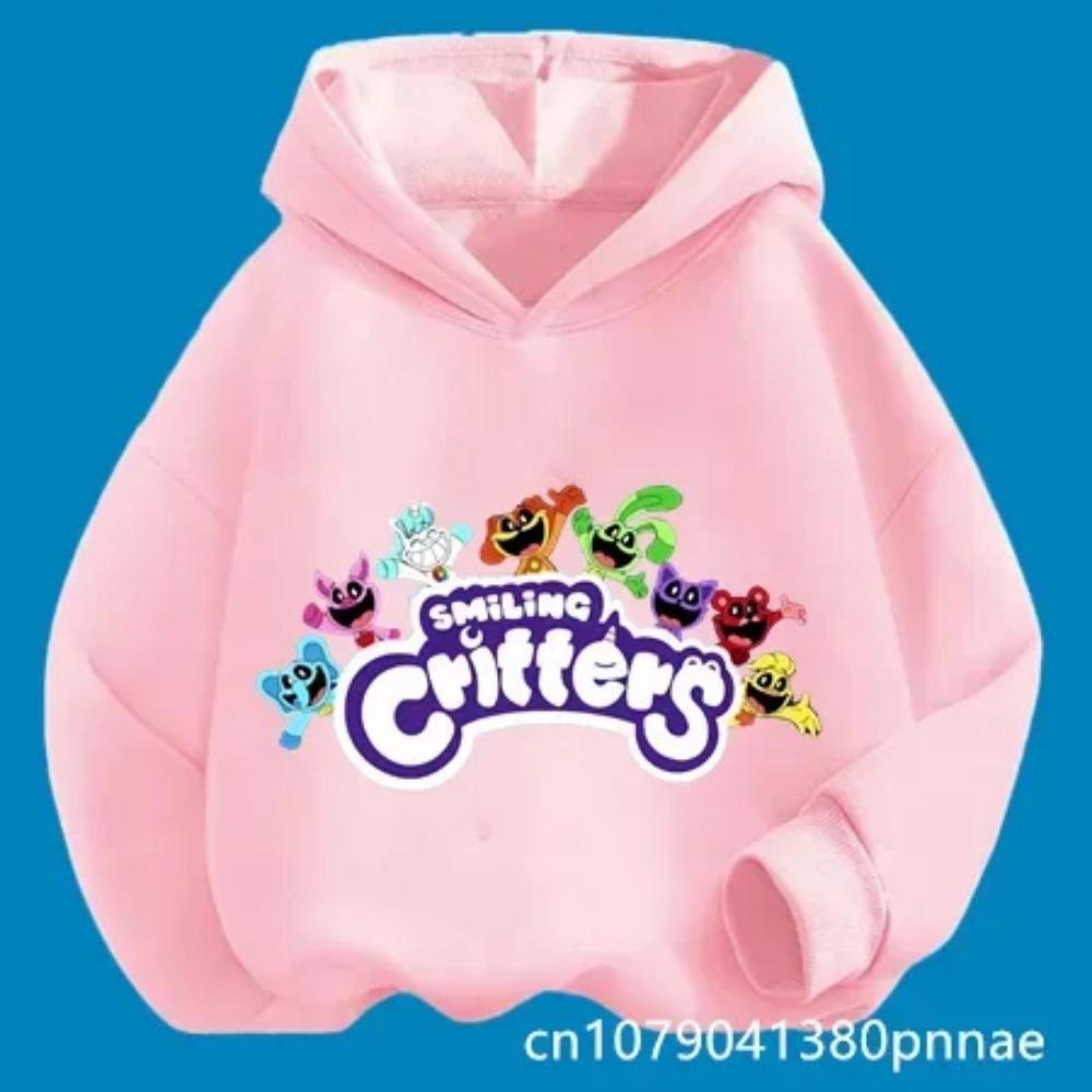 Cartoon Smiling Small Animal Long Sleeved Shirt, Children's Hoodie, Casual Autumn Sports Shirt