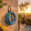 Garage Organization System Heavy Duty Garden Hose Holder, Wall Mount Iron Water Metal Hook Hanger, Multi-functional Organizer for Cables Mops