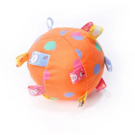 Pet Chew Toy Dot Printing Colorful Webbing Highly Elastic Bite-Resistant Cotton Filling Built-in Bell Noise Making Dog Toy