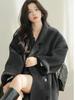 Women's Double-Faced Cashmere Coat - Autumn/Winter 2025 Korean Style Loose Mid-Length Woolen Overcoat