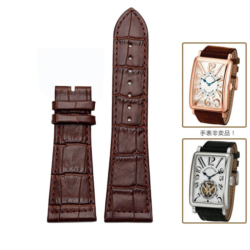 Echtes Lederarmband 26mm 22mm 30mm für Franck Muller FM6000H Uhrenarmband Armbanduhren Zubehör Rindsleder Uhrenband