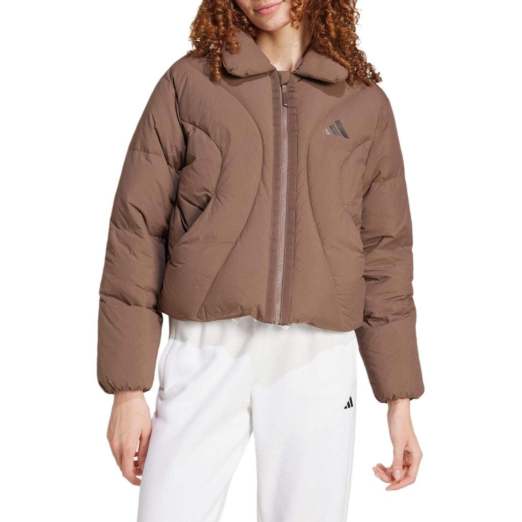 Adidas Polo Neck Warm Comfortable Down Jacket Women Jackets Camel JG5932