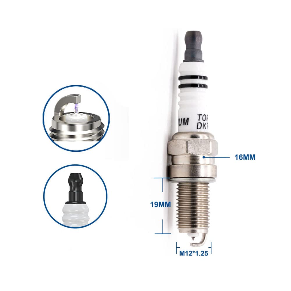 1pc TORCH DK7RTI Iridium IX Plug (Integrated Terminal) Replacement NGK [3144] DCR7EIX [4415] DCPR7E/