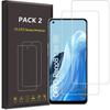 2 Tempered Glasses for Oppo Reno 8 Lite 5g Transparent Protection