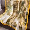 New Lijin forging silk scarf red moonflower printing shawl spring and autumn female simulation silk scarf versatile