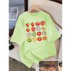 Tomato Variety Series Women's Summer Fashion T-shirt Head Short Sleeved Casual Hip-hop Round Neck T-shirt