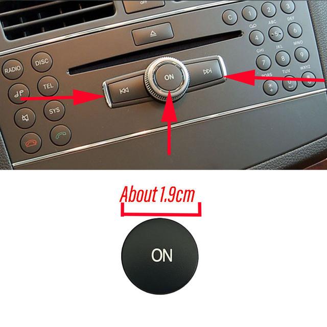 ABS Car Console CD Panel Multimedia Switch Buttons Sequins Volume Button Cover For Mercedes Benz C E Class W204 W212 GLK