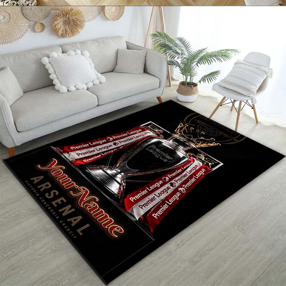 Arsenal Personalized Name Floor Mat Perfect for Living Rooms Dining Room Bedrooms Balcony Anti-slip Rug Anime Office Decor