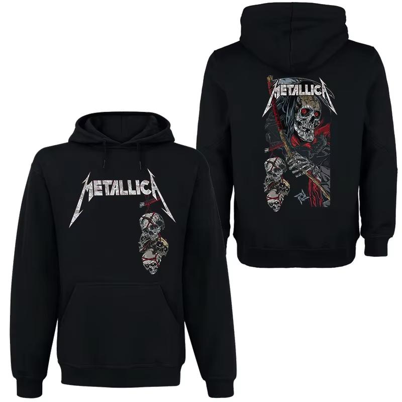 

METALLICA Гурт Рок Темний Вітер Худі Чоловічий Вуличний Хіп-Хоп Топ Зручний Худі Светр Осінь/Зима Особистість Чоловічий Одяг M