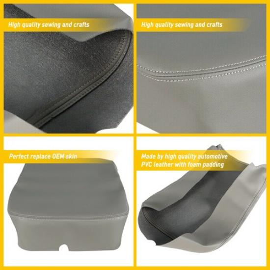 Leather Center Console Lid Armrest Gray 2002-08 For Dodge RAM 1500 2500 3500