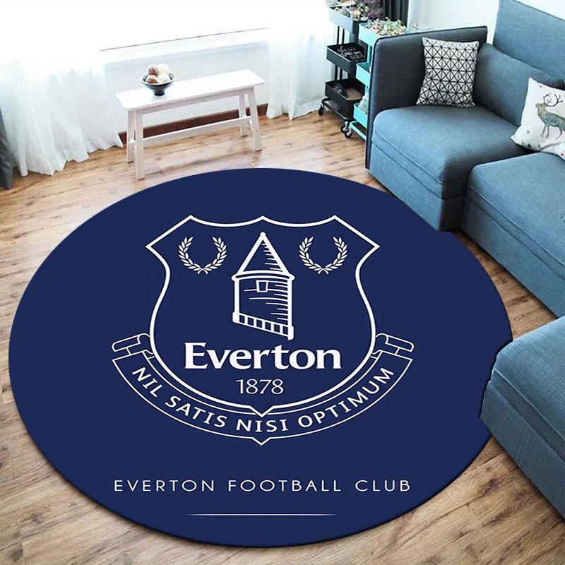 Everton F.C Round Area Rug,Carpet Rug for Living Room Bedroom Sofa Playroom Decor,Non-slip Floor Mat