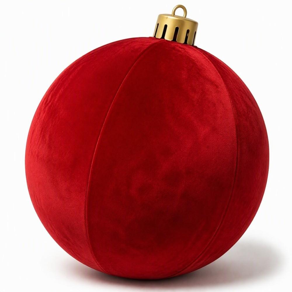 PVC Inflatable Flocked Fabric Baubles Inflatable Christmas Decoration Ball Festive Atmosphere