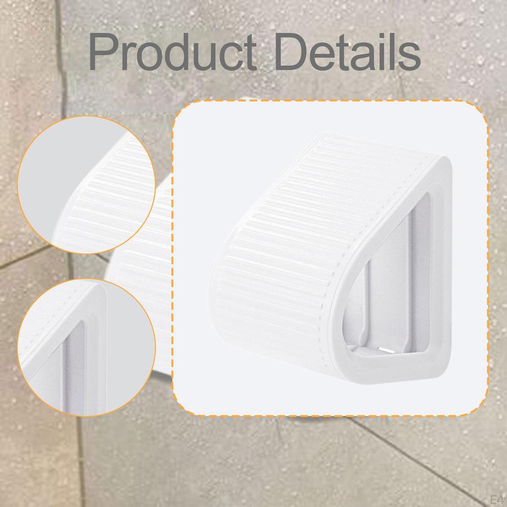 Ada Multipurpose Wall-Mounted Shower Footrest for Comfortable Foot Support, Compact Non-Slip Stool