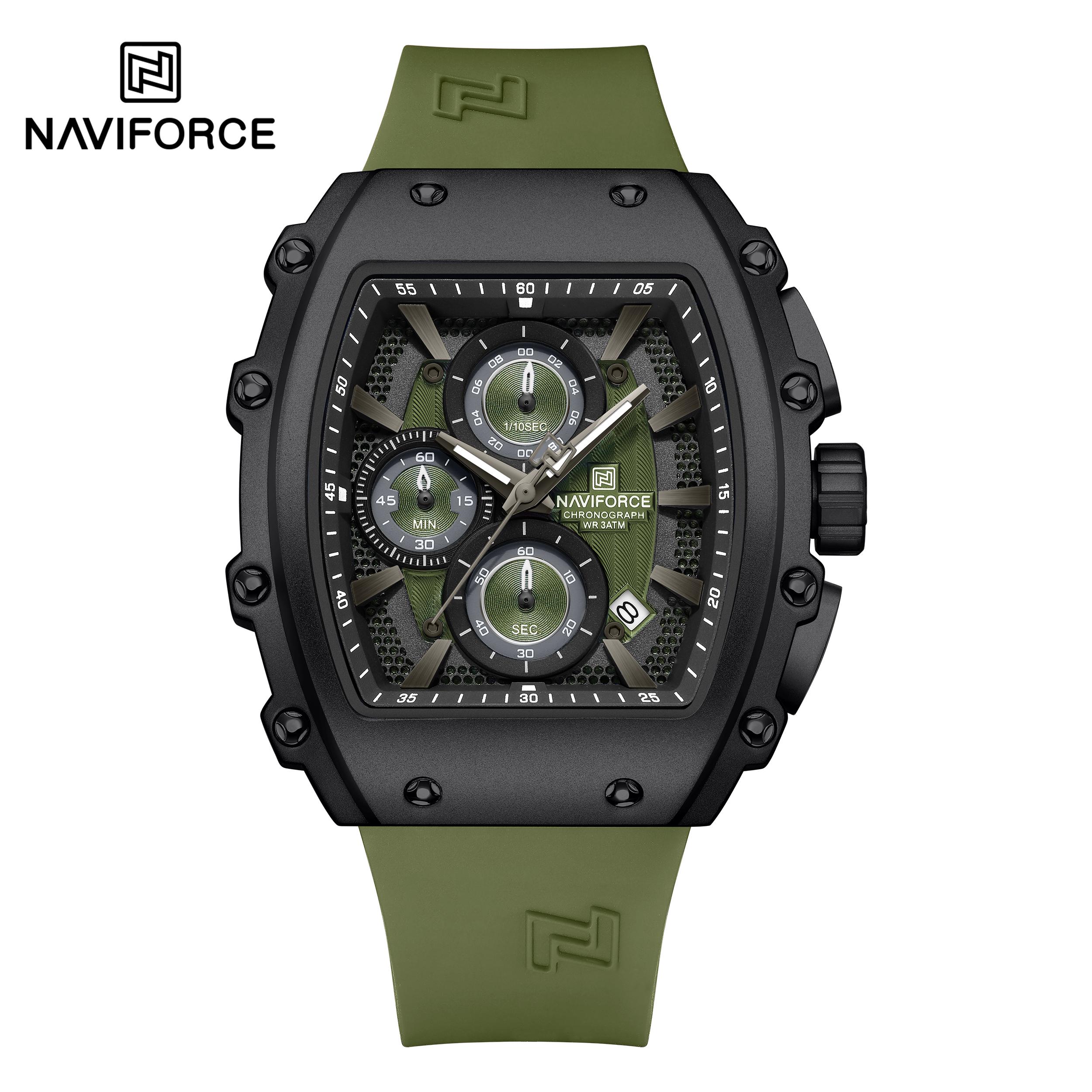 

Men Sport Waterproof Quartz Watch Luxury Barrel-Shaped Rubber Band Alloy Dial Casual Couple Luminous Wristwatch зелений