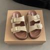 Casual Fashion Green Slippers Women's Outer Wear Summer New Thick-soled Non-slip Beach One-word Sandals Drag
