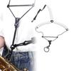 Měkký držák na saxofon s hákem, Nastavitelný praktický popruh na dřevěné dechové nástroje, Popruh na saxofon, Ramenní popruhový postroj na saxofon