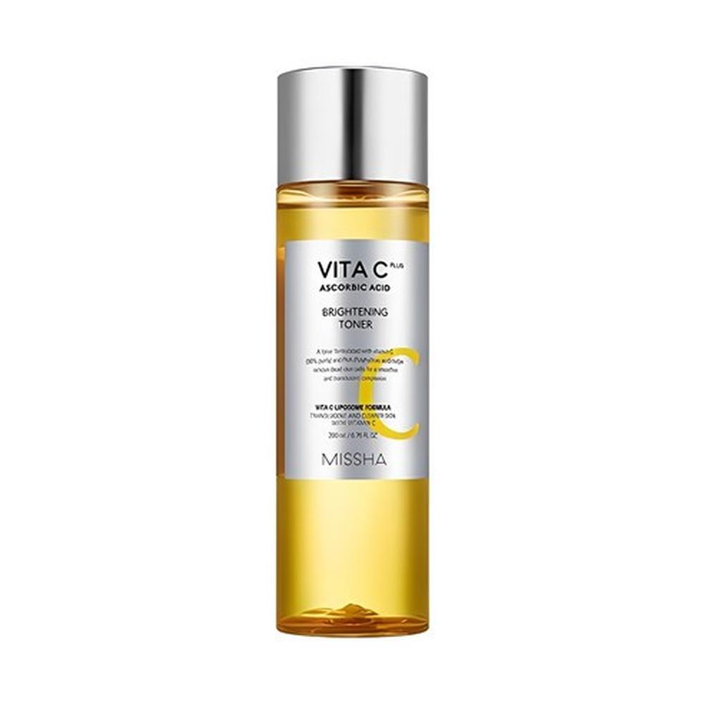 Missha Vita C Plus Brightening Toner 200ml – Vitamin C Toner, Radiance Boost, Even Skin Tone Care, Korean 200ml