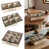 Holder Organizer Box with Wooden Lid And Glass Dividers Elegant Suitable for Kitchen Dome Decoration