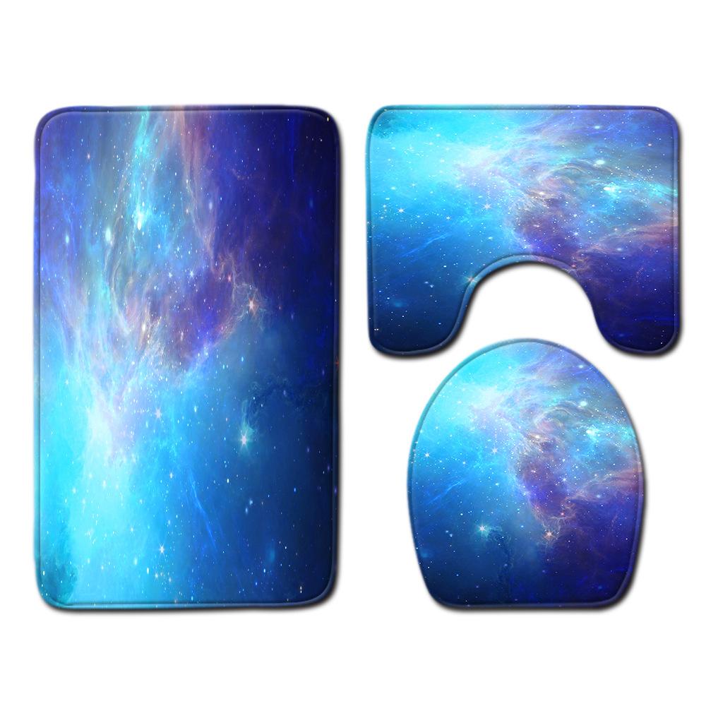 Star Toilet Three-Piece Floor Mat Bathroom Three-Piece Carpet Doormat