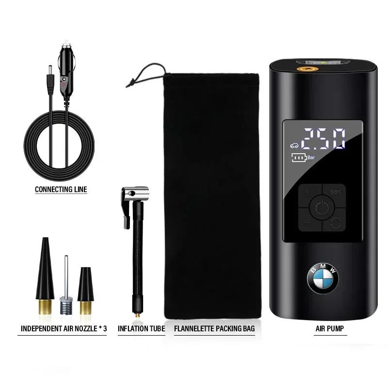 Car Tire Inflator Smart Digital Inflatable Pump Emblem Car Goods For BMW F10 F11 F12 F07 F01 F02 F30 F35 F34 F36 4 5 GT E39 E46