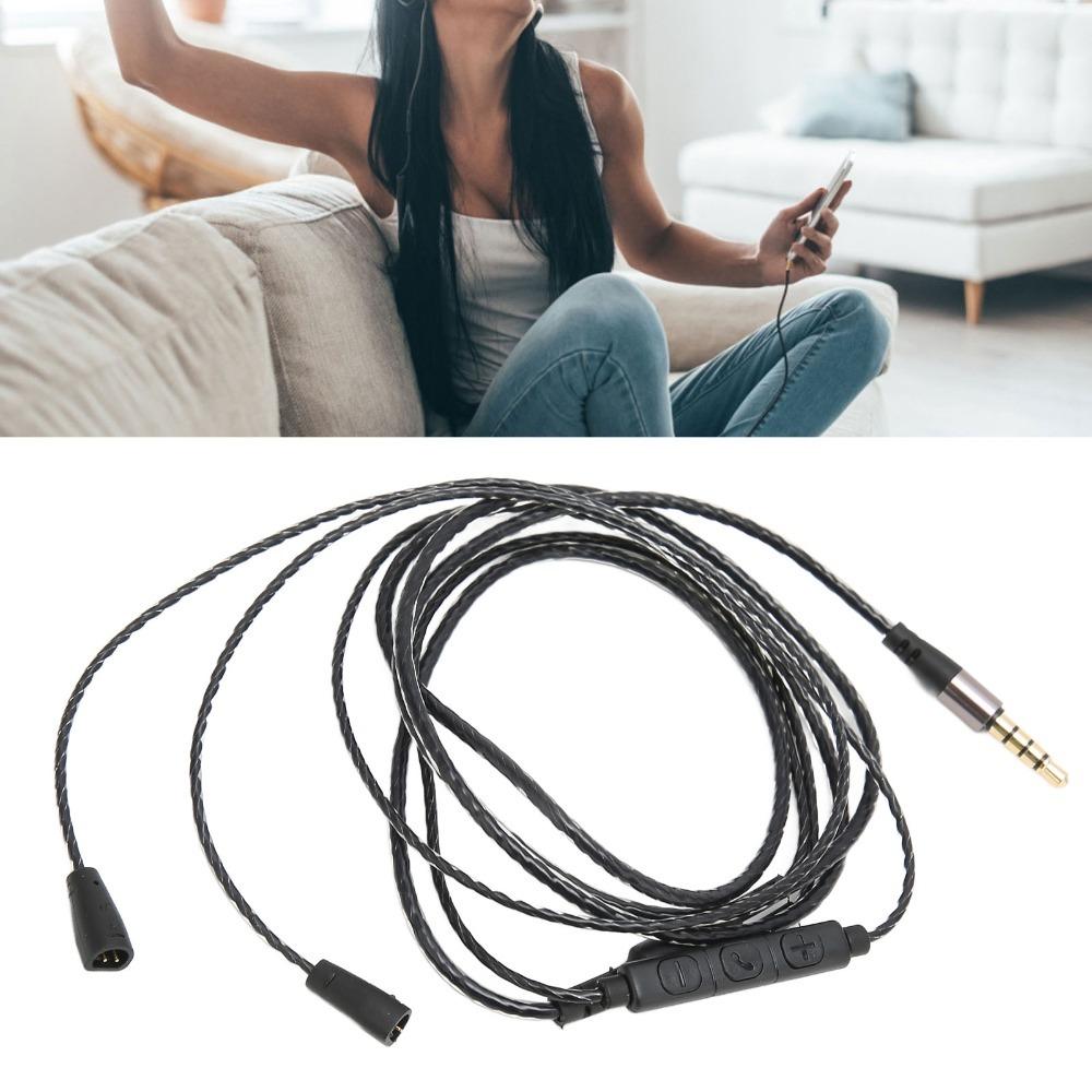 3.5mm Plug Braided Wire Headphone Replacement Cable for IE 8 IE 80 for Laptops