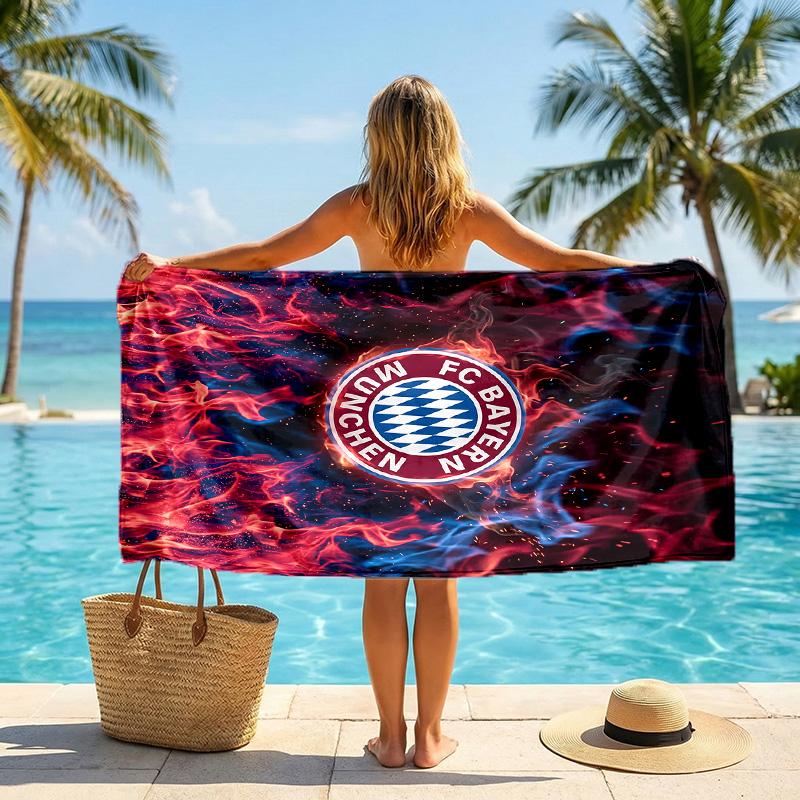 Bayern Munich Print Quick Dry Beach Towel Microfiber Absorbent Portable Travel Swimming Towel