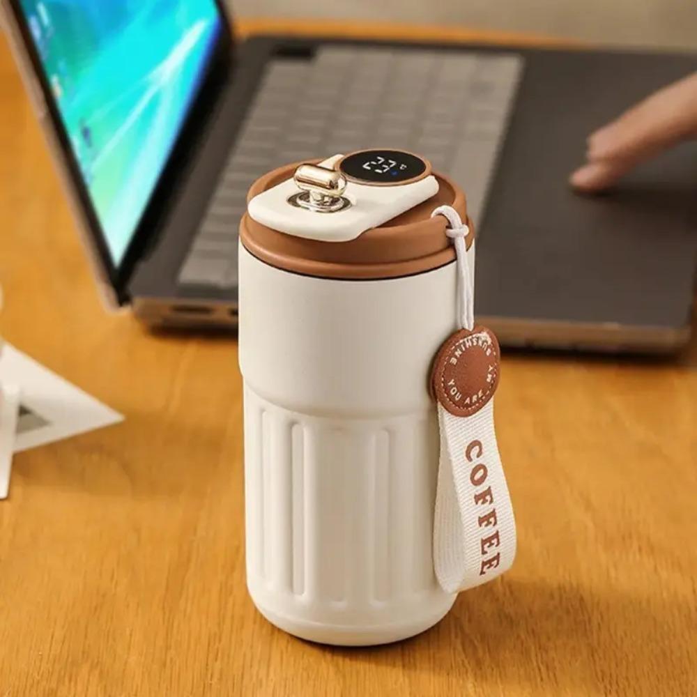 1pc Smart Thermos Bottle Water Digital LED Temperature Coffee Cup Stainless Steel Vacuum Cup Office Cup Business Portable Mug