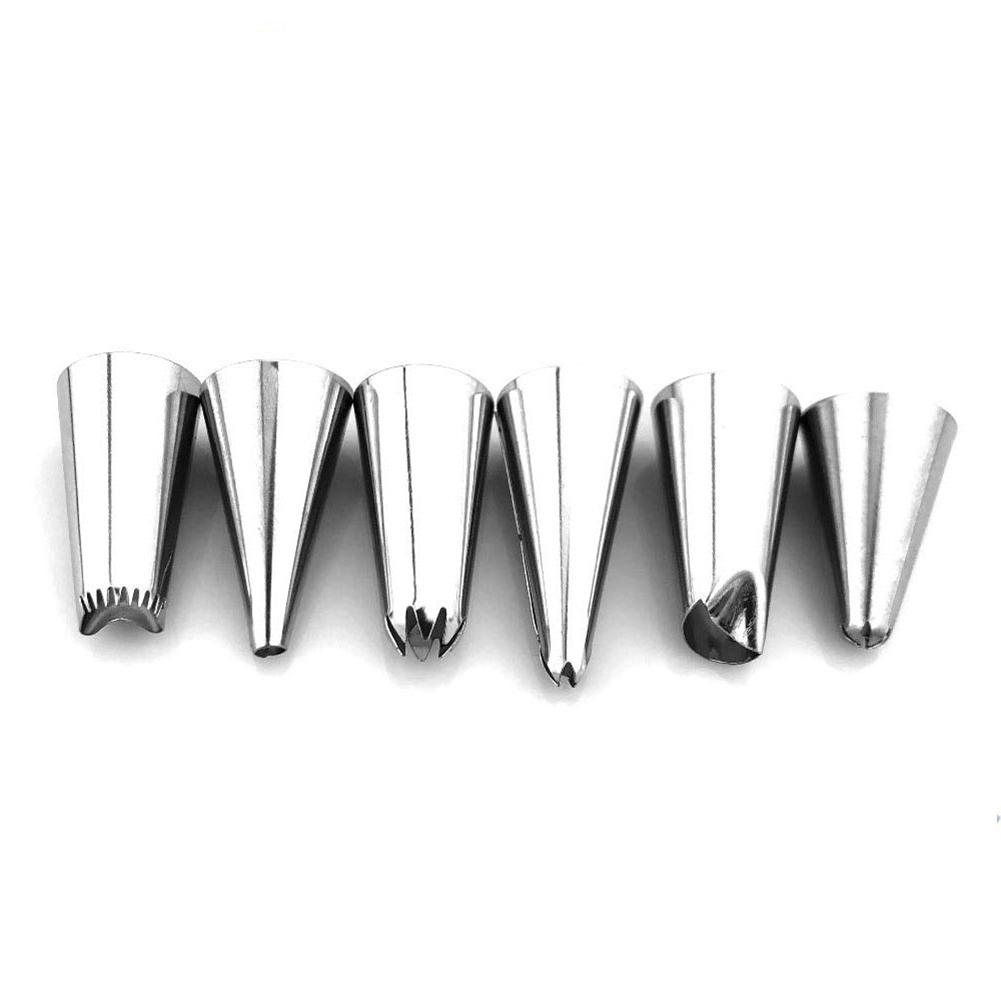 Practical-8Pcs/Set Pastry Bag Tips Kitchen Cake Icing Piping Cream Cake Decorating Tools Reusable +6 Nozzle Set