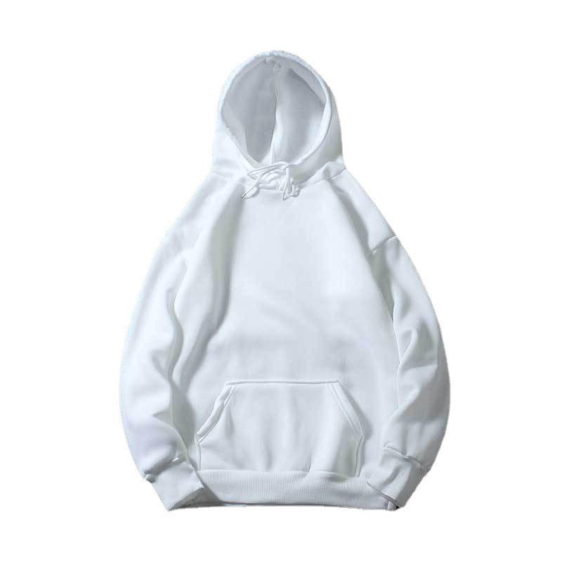 In Stock 2024 Women's Solid Color Loose Fit Hooded Sweatshirt with Plus Velvet for Autumn & Winter