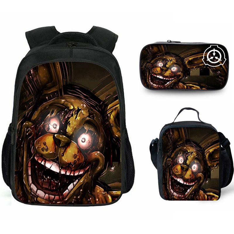 

Vibrant Five Nights At Freddys Backpack Set With Lunch Bag And Pencil Case Coffee