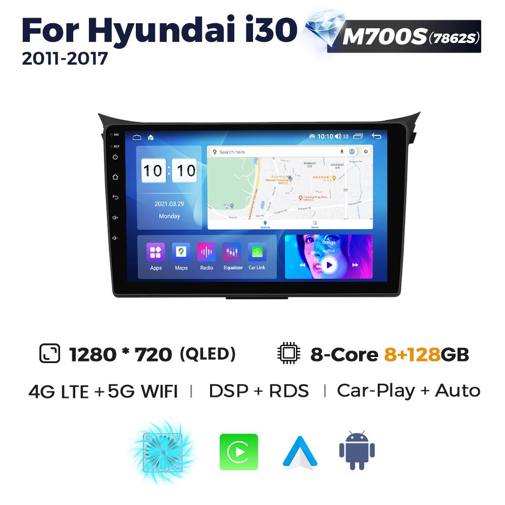 Navifly 2din Araba Radyo Hyundai i30 II 2 GD 2011-2017 Multimedya Video Oynatıcı GPS Android Otomatik Kablosuz Carplay BT DSP Stereo