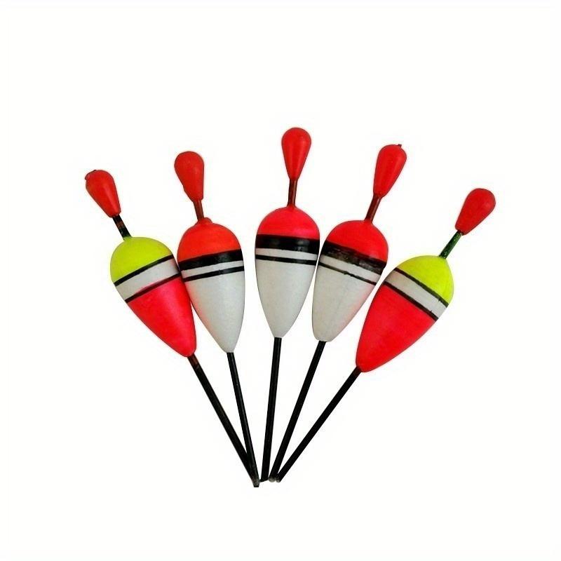 15 Vertical Fishing Floats In a Variety of Sizes for Fishing On Most Offshore Lakes with Attached Rubber Lures