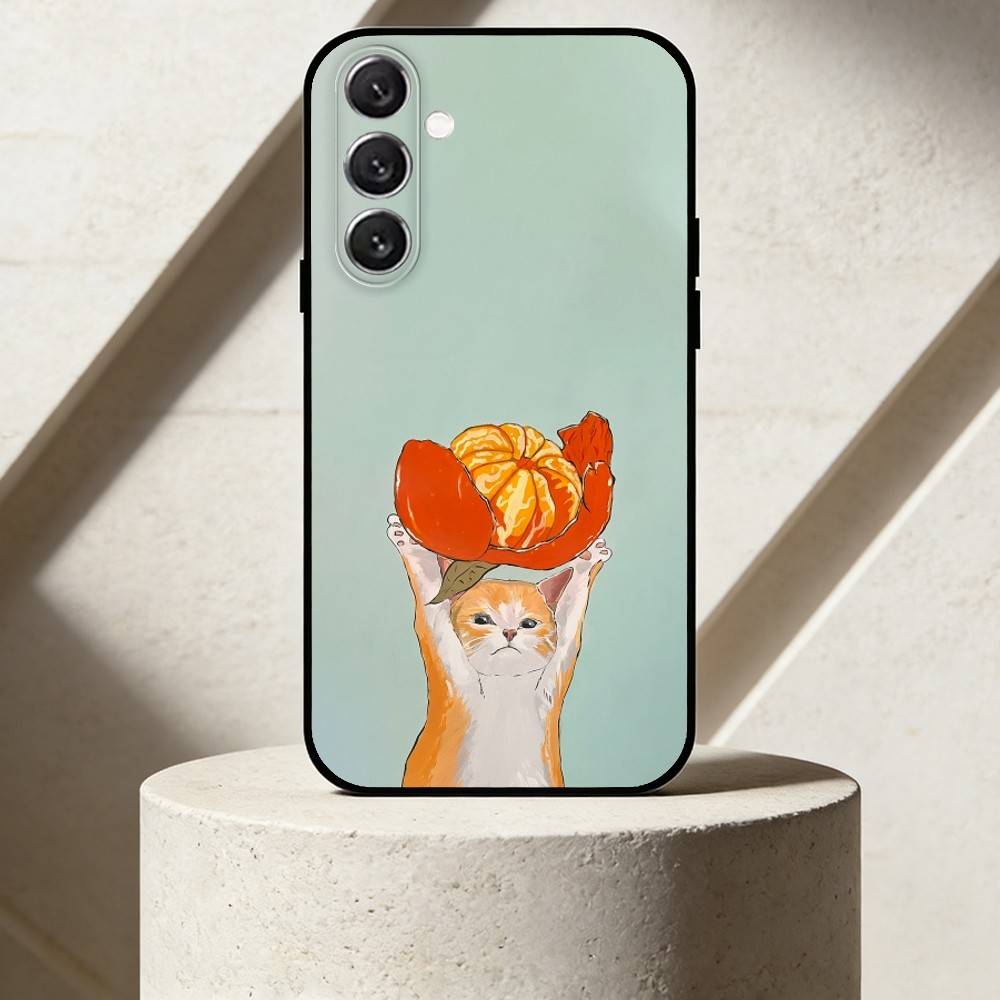 D-Digital Illustration Phone Case For Samsung Galaxy A91,80,73,72 ,71,53,52,32 ,31,22,21s,20,Soft Black Case Samsung a52