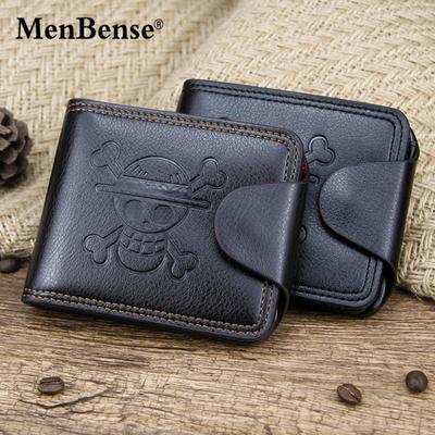 Portefeuille court en cuir Pu pour hommes, porte-monnaie multifonctionnel avec boucle magnétique, une pièce