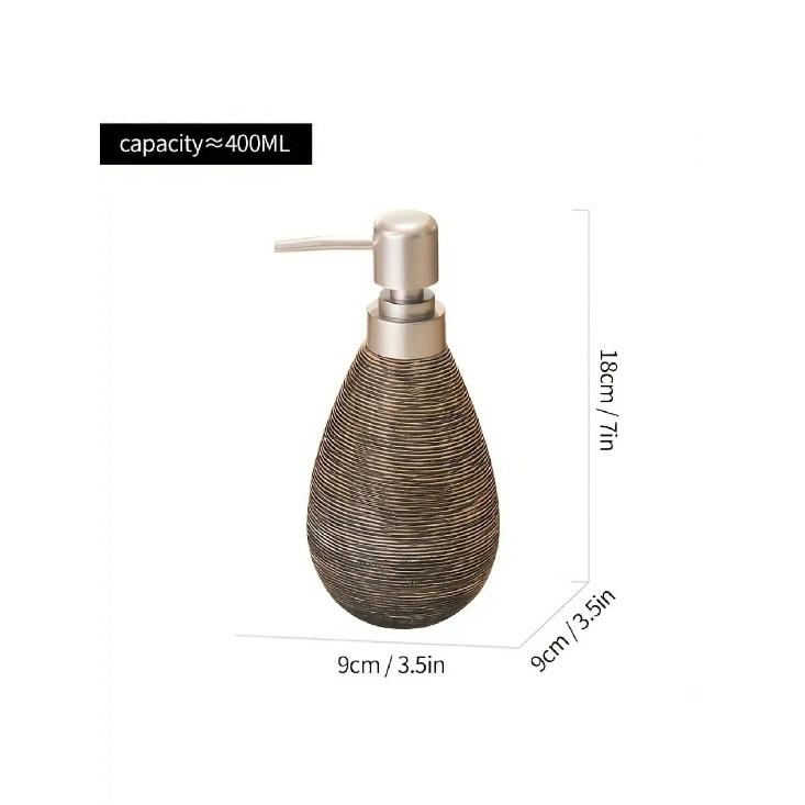 Creative Retro Style Ceramic Push-Type Soap Dispenser With Pump, Hand Soap Bottle, Suitable For Bathrooms Kitchens And Toilets