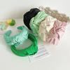 PROLY New Fashion Women Headband Adult Wide Side Solid Color Hairband Center Knot Turban Casual Hair Accessories