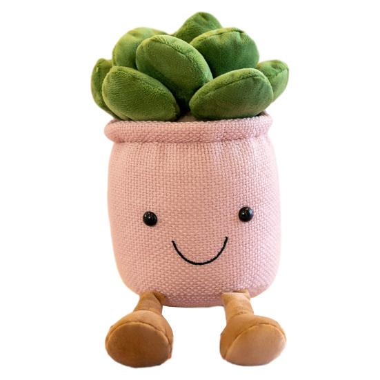 Plush Potted Plant Decor Cute Soft Artificial Plant Doll for Living Room Bedroom Office,Realistic Bonsai Ornament Creative Gift for Plant Lovers