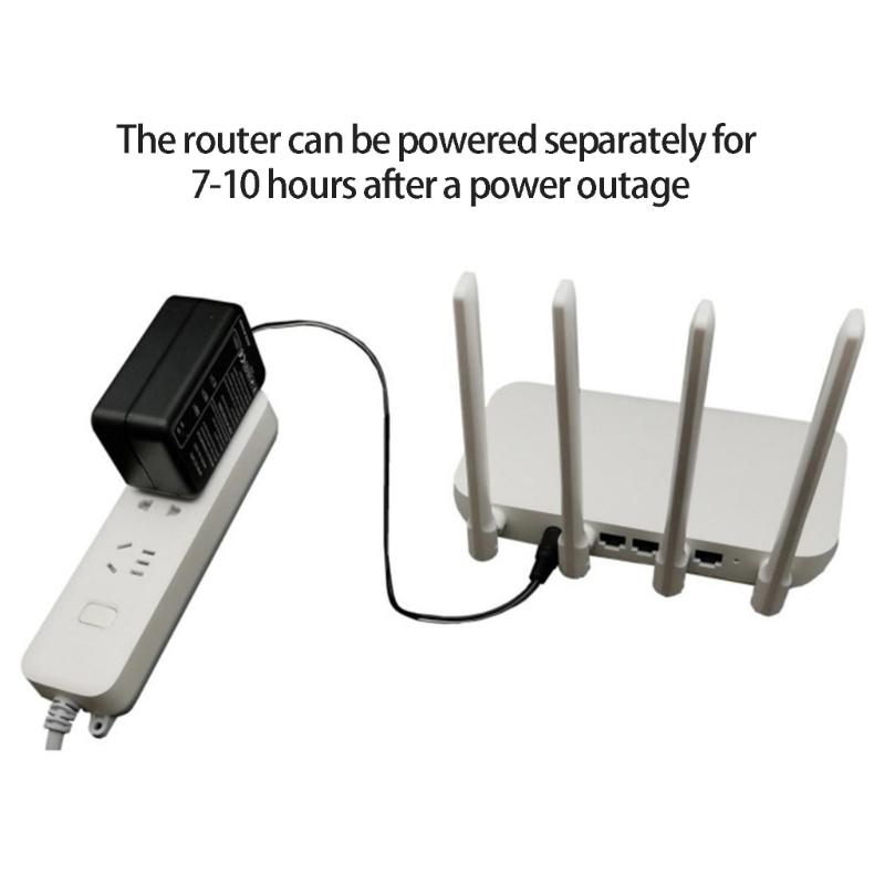 Small Plastic UPS Uninterruptible Power Adapters with Stable Output Simple Operate for Routers Modem Attendance System