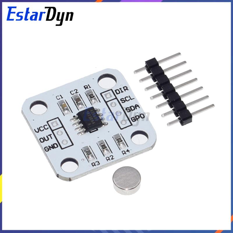 2 Stück AS5600 Magnetischer Encoder Induktionswinkelmessung Sensor Modul 12bit Hohe Präzision